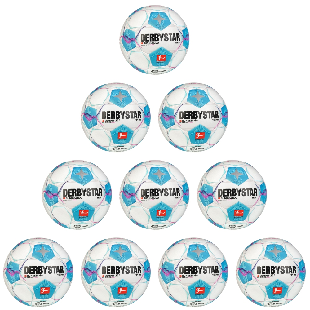 Derbystar Bundesliga Brillant Replica S-Light v24 Trainingsball 10er Paket weiß Gr 3