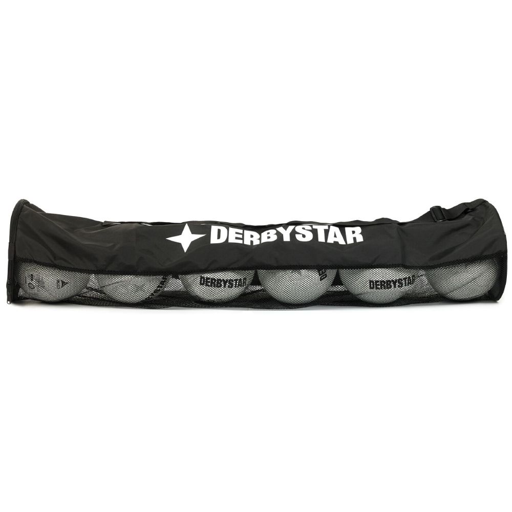 Derbystar Fußballschlauch 6 Bälle schwarz weiß