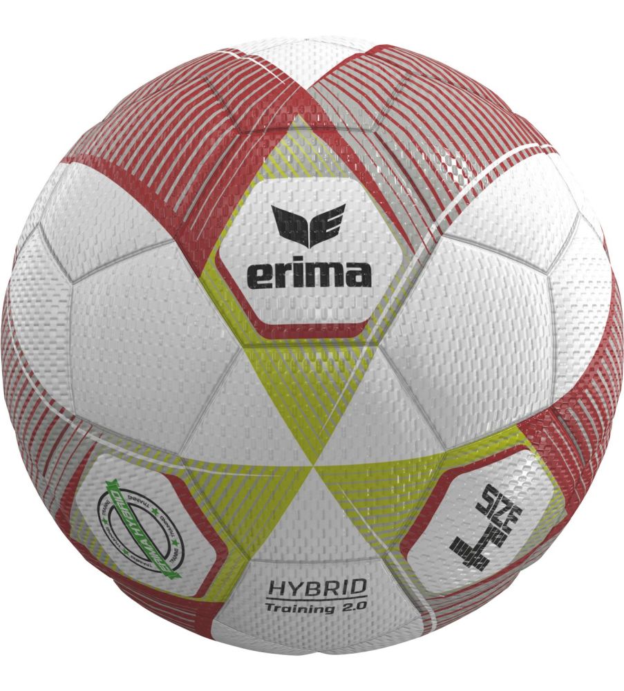 Erima Hybrid Training 2.0 Fußball 350g rot weiß grün Gr 4