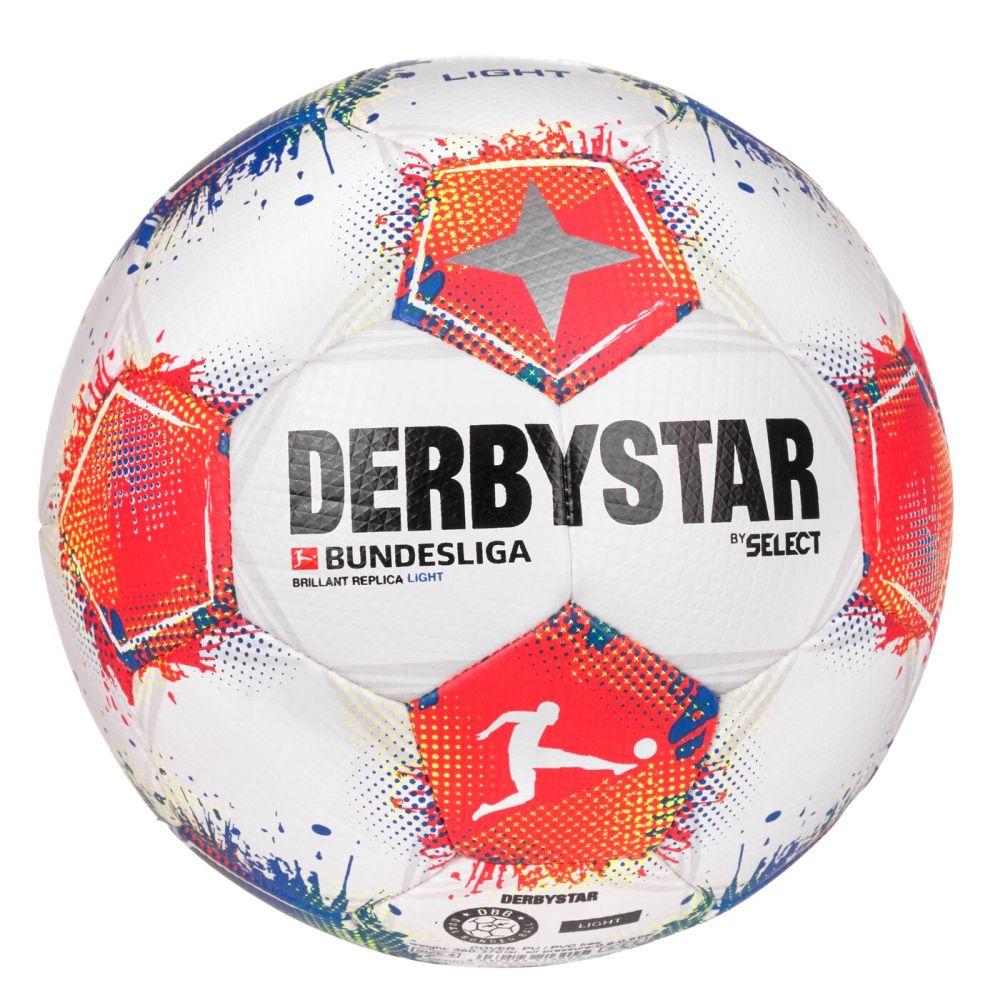 Derbystar Bundesliga Brillant Replica Light v25 Trainingsball weiß rot blau Gr 4