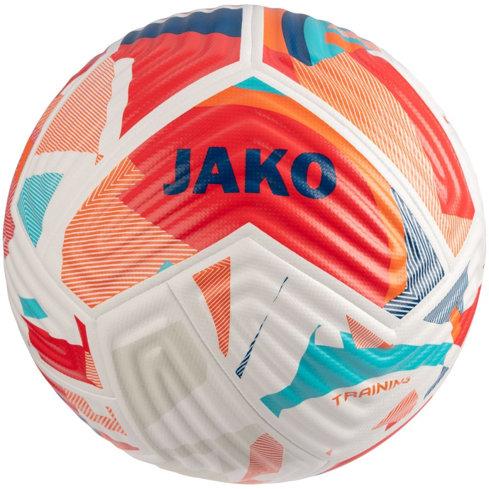 Jako Flow Fußball weiß rot Gr 5