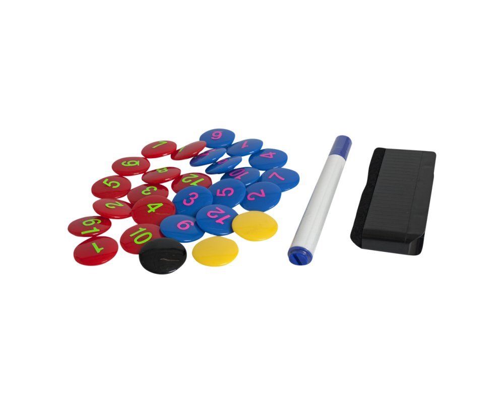 Derbystar Zubehörset für alle Taktiktafeln 27 Magnete 1 Stift 1 Reinigungsfilz