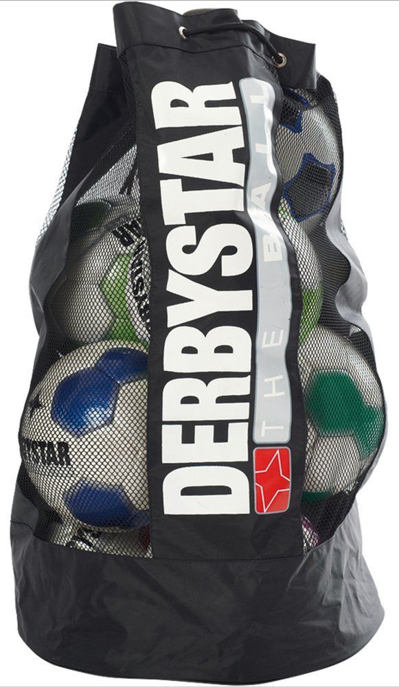 Derbystar Ballsack 10 Bälle mit separatem Fach schwarz weiß 43x75 cm Polyester