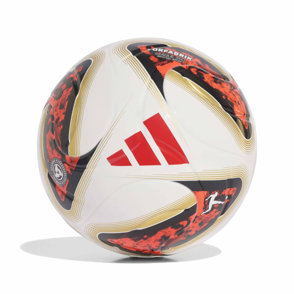 Adidas Bundesliga 26/27 Torfabrik League J350 Fußball weiß schwarz rot Größe 4